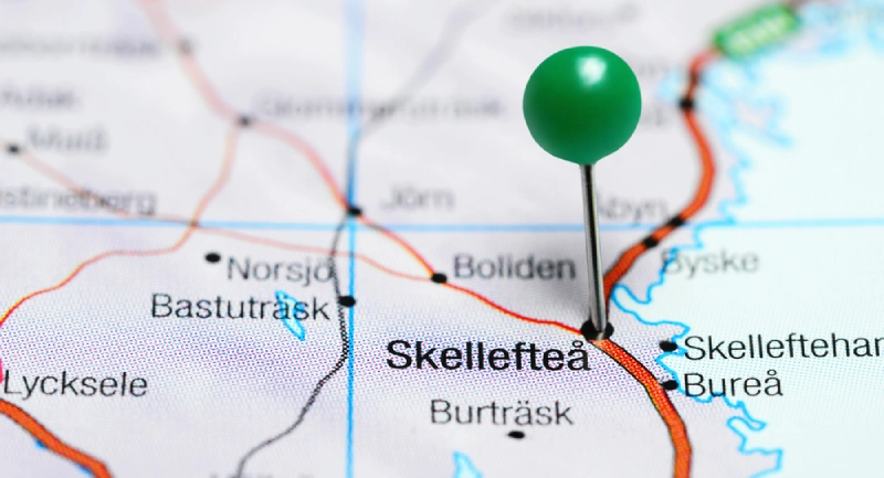 skellefteå på kartan